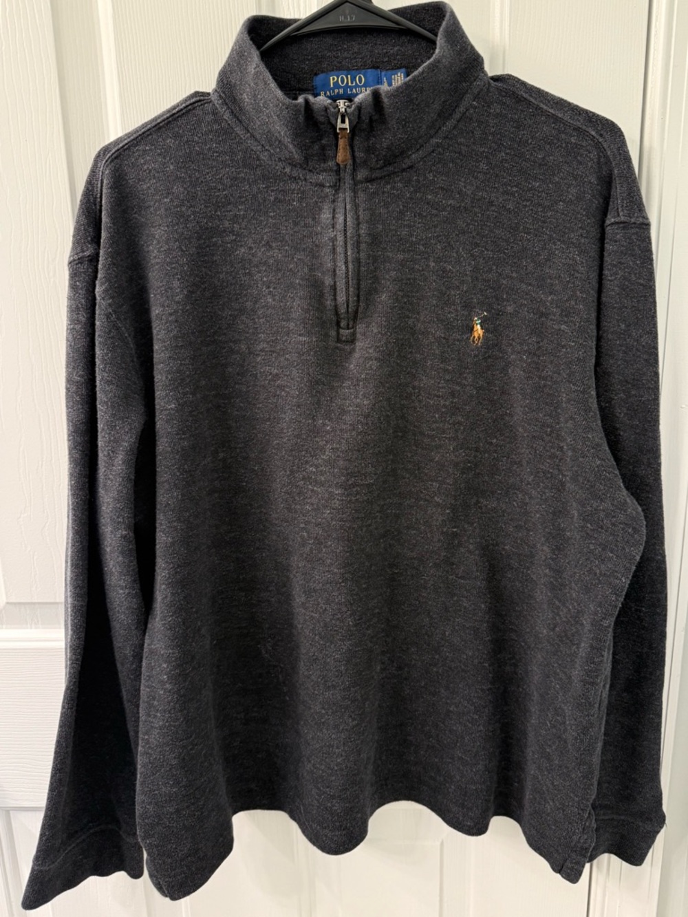 Ralph Lauren Polo Estate Rib men’s gray quarter Zip large